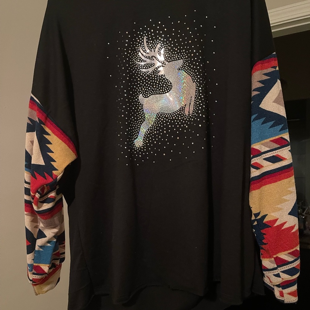 Zanana XL long sleeve bling shirt